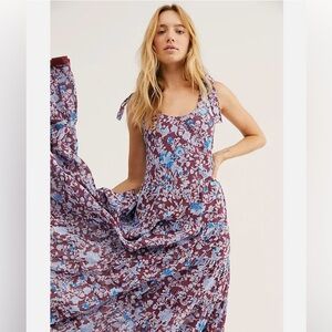 Free People NWT kikas printed midi dress